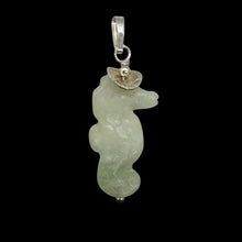 Load image into Gallery viewer, Serpentine Seahorse Sterling Silver Pendant | Green | 1 1/4&quot; Long | 1 Pendant |
