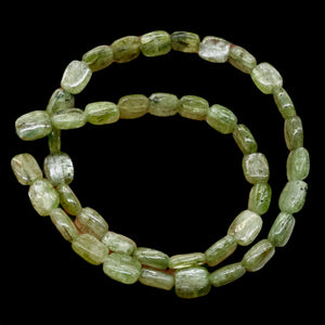 Silver Schiller Kyanite Bead Half Strand | 10x8mm | Green Silver | 20 Beads |