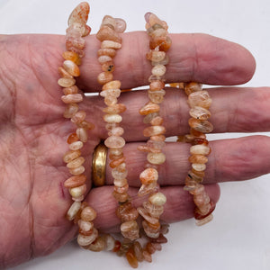 Sunstone Strand Chip | 11x8x5 to 7x5x4mm | Golden Red | 200 Bead