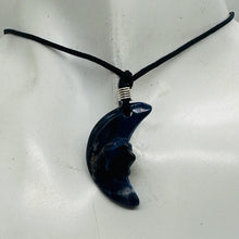 Load image into Gallery viewer, Blue White Sodalite Star and Moon Pendant Necklace Celestial Jewelry

