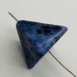 2 Hand Carved Sodalite Pyramid Beads 9289SO