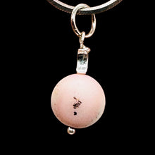 Load image into Gallery viewer, Pink Peruvian Opal Matte Finish Drop Pendant | Pink, Black | 1 1/4&quot; Long |
