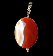 Load image into Gallery viewer, Faceted Carnelian Agate &amp; 14Kgf Pendant! 506767P3
