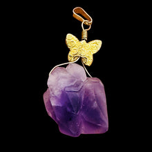 Load image into Gallery viewer, Amethyst Natural Crystal 14K Gold Filled Pendant | 1 1/2&quot; Long | Purple |
