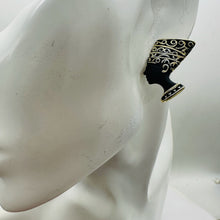 Load image into Gallery viewer, Queen Nefertiti Sterling Silver Headshot Pin | 2.5" | Silver | 1pr Brooch
