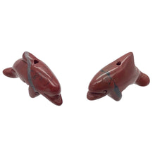 Load image into Gallery viewer, Brecciated Jasper Jumping Dolphin Animal Beads
