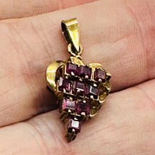 Load image into Gallery viewer, Ruby Gemstone Vermeil Pendant Necklace | Red | 1 inch long | 1 Pendant |
