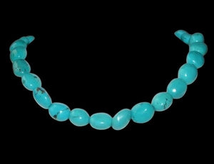 Charming Natural Turquoise Pebble Beads Strand 108487