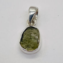 Load image into Gallery viewer, Moldavite 8.6ct Sterling Silver Oval Pendant | 7/8&quot; Long | Green | 1 Pendant |
