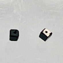 Load image into Gallery viewer, 2 Natural Black 0.06cts Diamond Cube Beads 8954B

