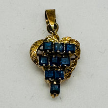 Load image into Gallery viewer, Sapphire Gemstone Vermeil Pendant Necklace | Blue | 1 inch long | 1 Pendant |
