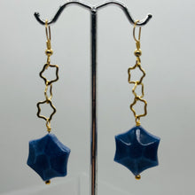 Load image into Gallery viewer, Twinkle Blue Dumortierite Star 14K Vermeil Earrings 309245DU
