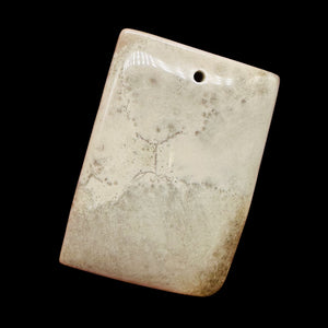 Crazy Lace Agate Designer Rectangular Pendant Bead | 40x30x5mm | Lavender Gray |