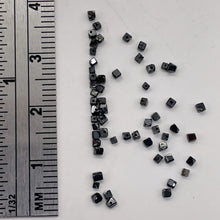 Load image into Gallery viewer, Natural Black Diamond Cube Tube 2.9cts Beads | 1x1mm to 2x1mm | 67 Beads |
