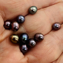 Load image into Gallery viewer, Blue Pink Lavender Freshwater Pearl Strand | Near-Round Oval | 7x6mm| 55 Pearls
