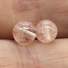 Load image into Gallery viewer, Morganite AAA Round Beads | 6mm | Pink | 2 Beads |
