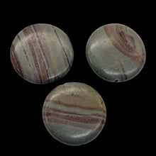 Load image into Gallery viewer, 3 Martian Landscape Jasper Disc Pendant Beads 009195
