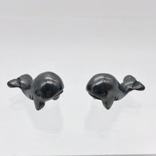 Load image into Gallery viewer, Carved Animals Hematite Whale Beads
