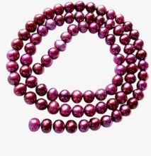 Load image into Gallery viewer, Flaming Fuschia 5x5 to 6x5.5mm Freshwater Pearl Strand 102886
