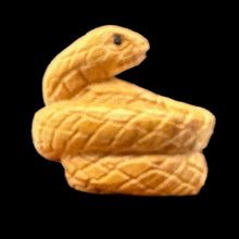 Load image into Gallery viewer, Year of the Snake 2025 Coiled Boxwood Bead | Netsuke |
