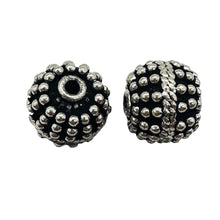 Load image into Gallery viewer, Bali Beads of Incredible Solid Sterling Silver | 12x11mm | 6 gram each| 2 Beads|
