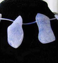 Load image into Gallery viewer, Natural Blue Chalcedony Bead Strand | 471cts | 30x25x11 to 33x18x6mm | 11 Beads|
