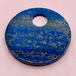 Starry Night Natural Lapis 50mm Disc Pendant Bead 9362I