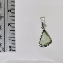 Load image into Gallery viewer, Moldavite 8.22ct Sterling Silver Triangle Pendant | 1&quot; Long | Green | 1 Pendant|
