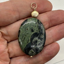 Load image into Gallery viewer, Exotic Kambaba Jasper Oval 14K Gold Filled Pendant | 2&quot; Long | 1 Pendant |
