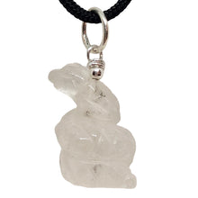 Load image into Gallery viewer, Carved Quartz Snake &amp; Sterling Silver Pendant 509278QZS
