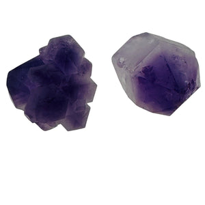Amethyst Natural Crystals Parcel | 25x19x16 and 22x21x18mm | Purple | 2 Beads