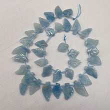 Load image into Gallery viewer, Natural Aquamarine Leaf Bead Strand | 145cts | 22x10x5 - 16x10x4mm | 35 Beads |
