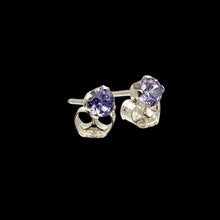 Load image into Gallery viewer, June Birthstone Sparkle! 3mm Lilac Cubics &amp; Sterling Silver Earrings 10146F
