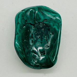 Malachite 58g Polished Gemstone FreeForm WorryStone|55x37x9mm Green| 1 Specimen|
