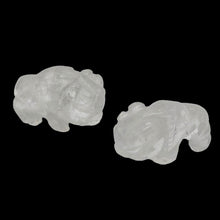 Load image into Gallery viewer, Charge 2 Quartz Hand Carved Bison / Buffalo Beads | 21x14x8mm | Clear
