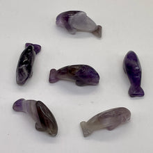 Load image into Gallery viewer, Jumping Carved Amethyst Dolphin Animal Beads
