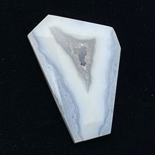 Load image into Gallery viewer, Chalcedony Druzy 52ct Designer Cut Pendant Bead| 34x24x10mm|Blue|1 Pendant Bead|
