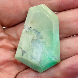 Chrysoprase 21g Freeform Pendant Bead | 48x32x10mm | Green | 1 Pendant Bead |