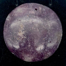 Load image into Gallery viewer, Rare 1 Vivid Purple Lepidolite Coin Focal Bead for Jewelry Making | 46x6mm |
