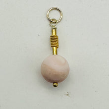 Load image into Gallery viewer, Pink Peruvian Opal Matte Finish Drop Bead Pendant | Pink | 1&quot; Long |
