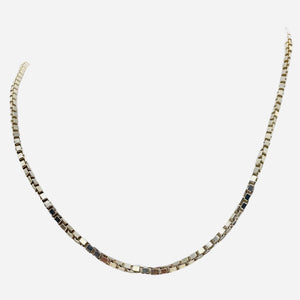 Italian! Silver 2mm Box Chain 16" Necklace (11.5G) 10033C