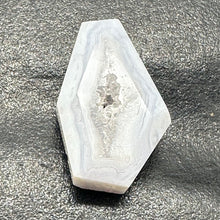 Load image into Gallery viewer, Chalcedony Druzy 30ct Designer Cut Pendant Bead| 29x17x10| Blue|1 Pendant Bead |
