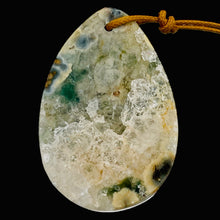 Load image into Gallery viewer, Druzy Ocean Jasper Pendant Teardrop | 50x34x9mm | Crystal Green | 1 Bead
