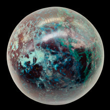 Load image into Gallery viewer, Chrysocolla 418g Sphere | 2 1/2&quot; | Green Blue Tan | 1 Collector&#39;s Item |
