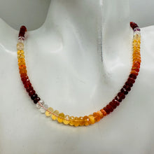 Load image into Gallery viewer, Fire Opal Faceted Rondelle Beads 5.5-6mm Red Orange Clear 119pcs

