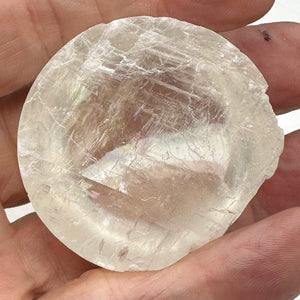 Optical Calcite Iceland Spar 82g Unique Specimen1/2 Sphere | 47x24mm | Clear |