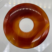 Load image into Gallery viewer, Carnelian Pi Circle Pendant Bead | 70mm | Orange | 2 7/8&quot; Diameter | 1 Bead |
