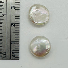 Load image into Gallery viewer, 2 Exquisite 11.5mm Creamy White FW Coin Pearls 4756
