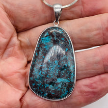 Load image into Gallery viewer, Chrysocolla Sterling Silver Oval Pendant | 3 1/2&quot; Long | Blue | 1 Pendant |
