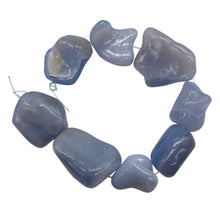 Load image into Gallery viewer, Chalcedony 8" Strand Nugget Beads | 32x23x13-21z17z12mm | Blue | 8 Beads |
